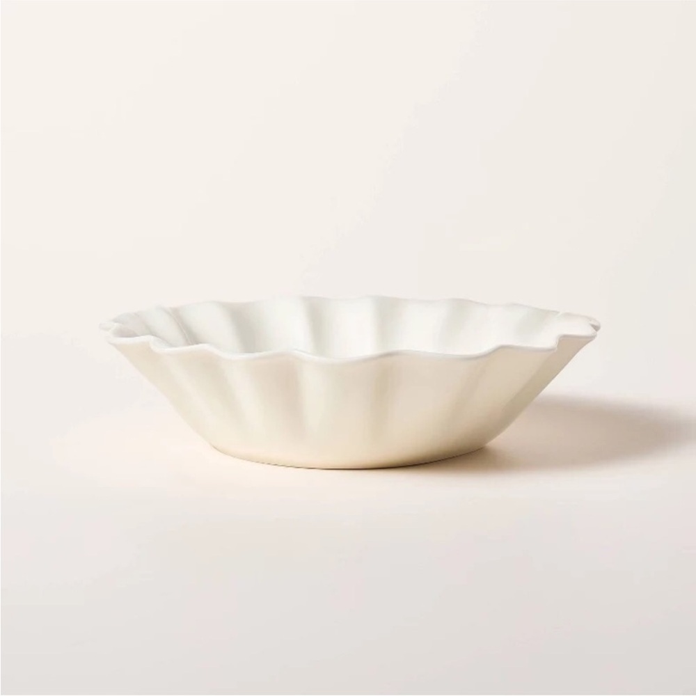 Ruffled Ceramic Serving Bowl Cream - Kate Spade new york x Target